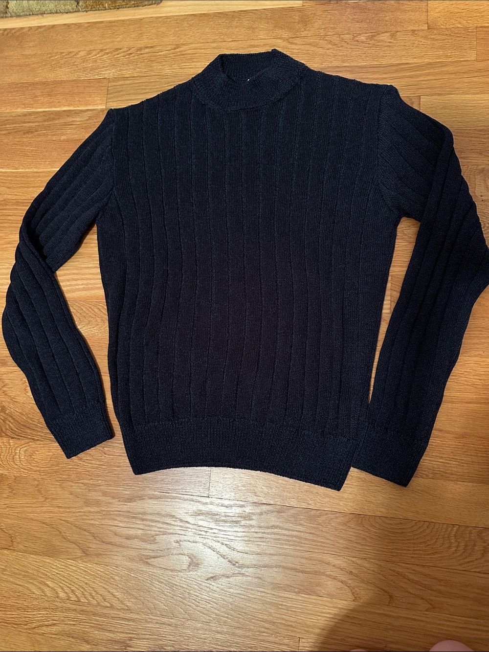 Men's Ribbed Sweater in Navy by Sunglower size medium NWOT Mick Sweater